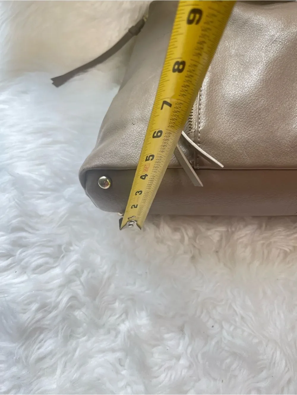KOOBA leather tote hand bag with gold tone hardwares